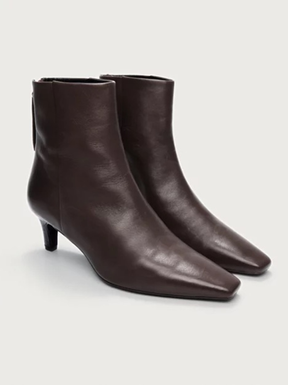 The White Company Leather Back Zip Ankle Boots